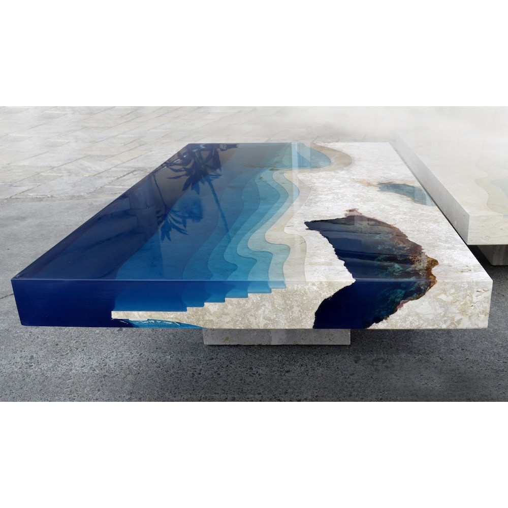Màu Acrylic XANH DA TRỜI - BLUE chuyên dùng pha Epoxy Resin - Hộp 50glehienshop