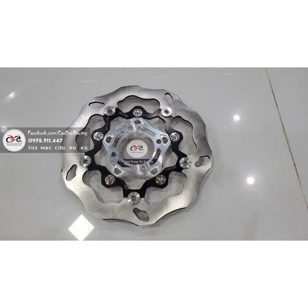 Caoduc79 Đĩa garfel lòng đen Ex150 245mm + lòng cnc 4 lỗ cho mâm 4 lỗ