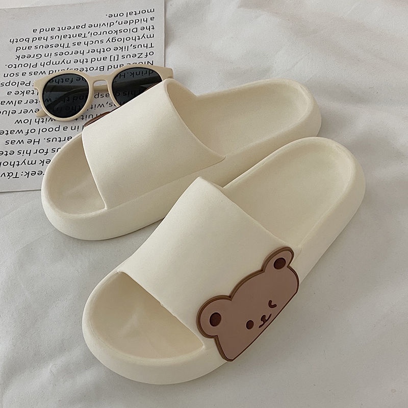 JY373- C3 GẤU NGANG- Dép bánh mì  gấu ngang đế mềm