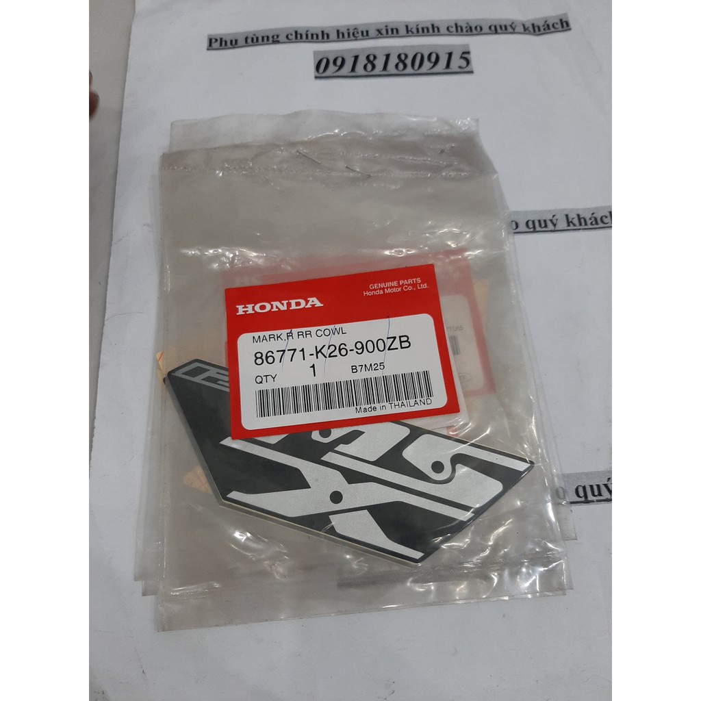 Tem  chữ MSX 125 tem yếm msx 125 honda giá 1 tem