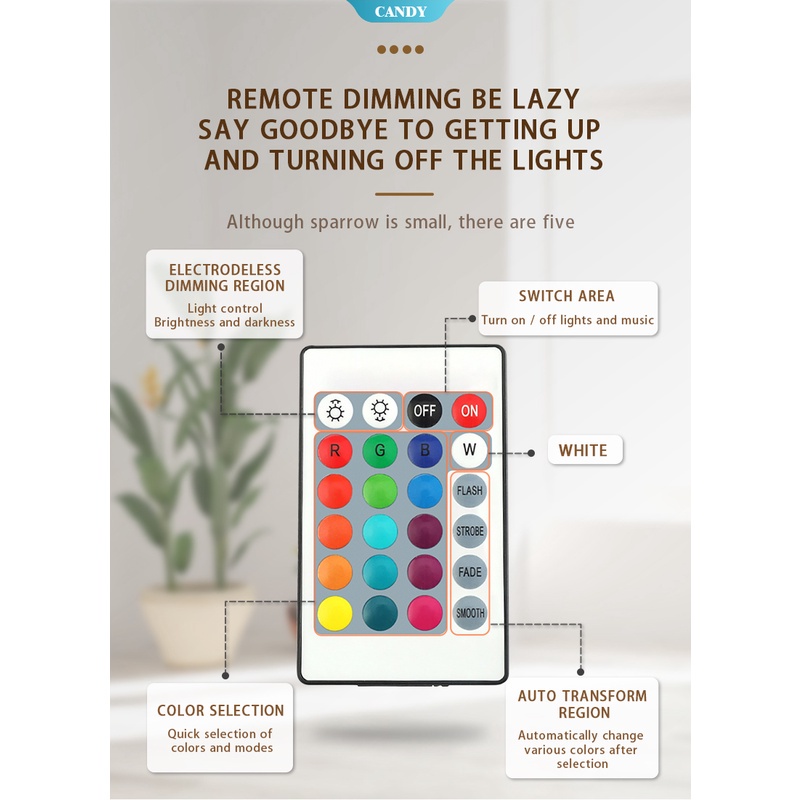 Đèn Led E27 Rgb 4 Cánh 50w Tích Hợp Loa Bluetooth Điều Khiển Từ Xa Thông Minh