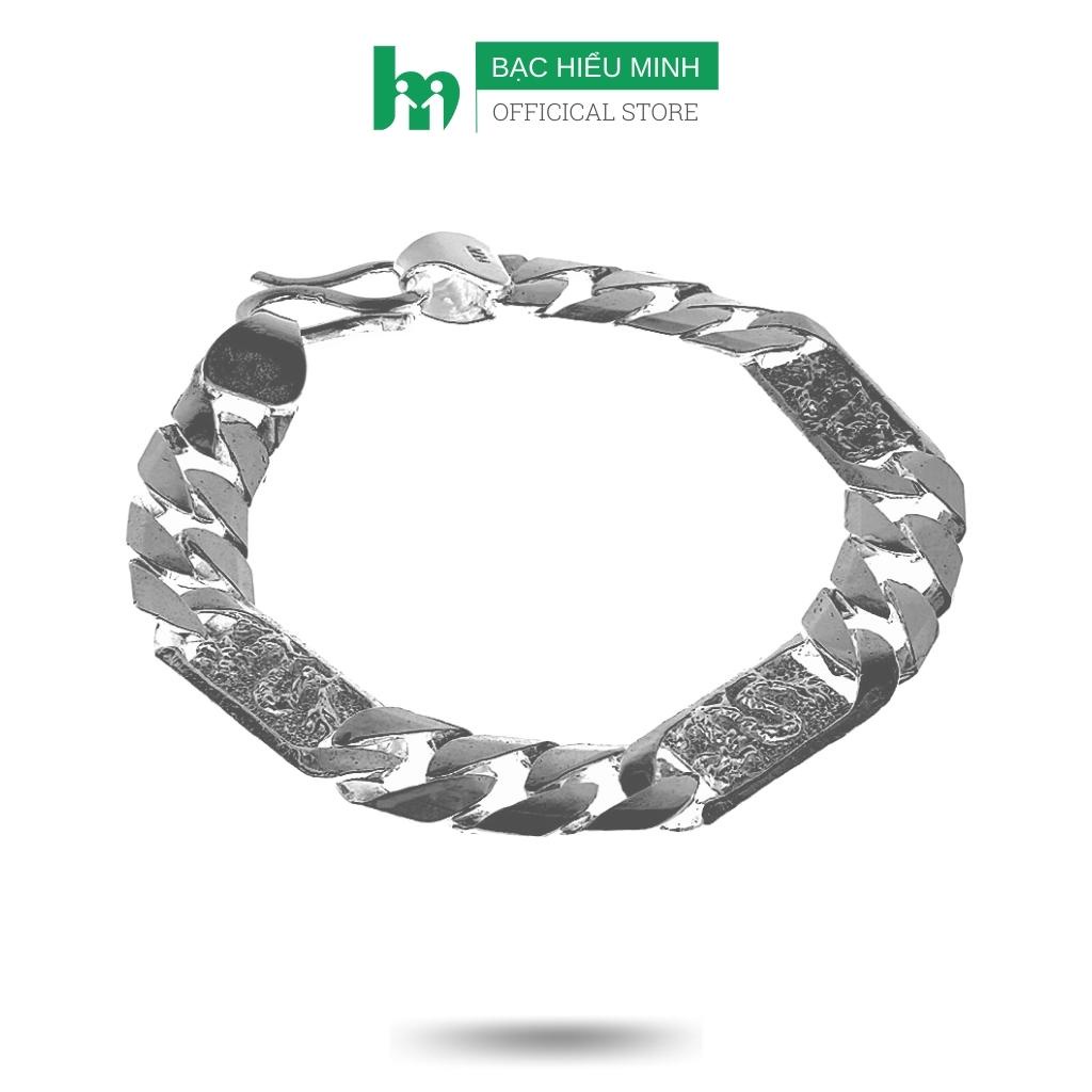 Lắc Tay Nam Bạc Hiểu Minh LTN019 - Hình Rồng - Bảo Hành Vĩnh Viễn ( Hàng Chính Hãng )