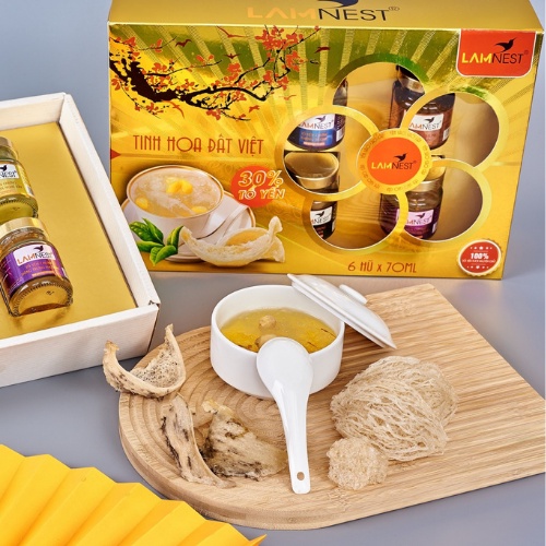 Set quà tặng yến chưng sẵn Lamnest- yensaocaocaplamnest