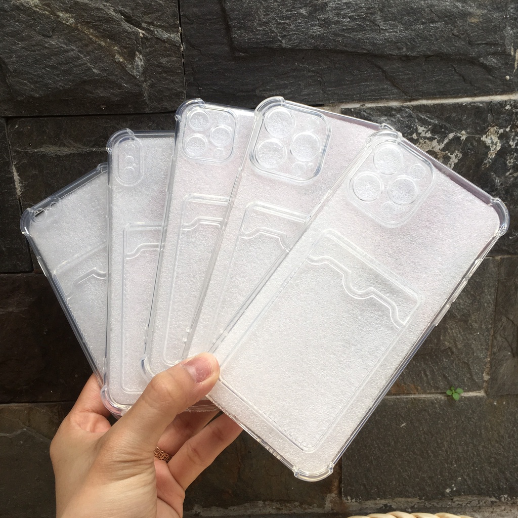 Ốp lưng iphone trong suốt chống sốc đựng thẻ,ốp bảo vệ camera,tiện ích xanh cho người dùng,các mã điện thoại 6G -> 13PM.