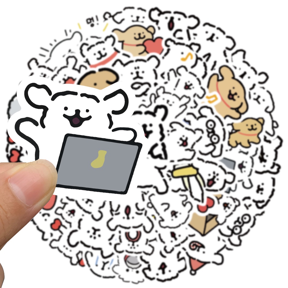 Bộ 10 / 100 Miếng Dán Chống Thấm Nước Họa Tiết Hoạt Hình Dễ Thương Trang Trí Nón Bảo Hiểm