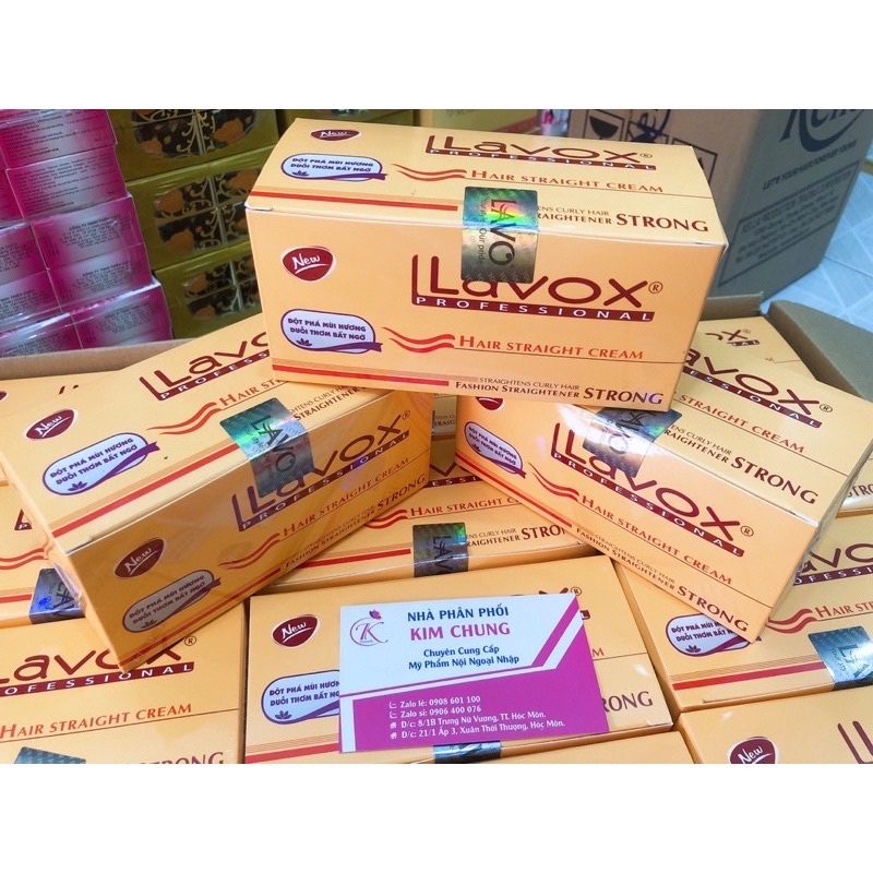 Kem duỗi thẳng tóc Lavox màu cam  Thuốc duỗi tóc chuyên nghiệp