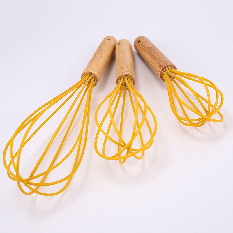 Dụng cụ đánh trứng mini tay cầm gỗ tiện dụng cao cấp