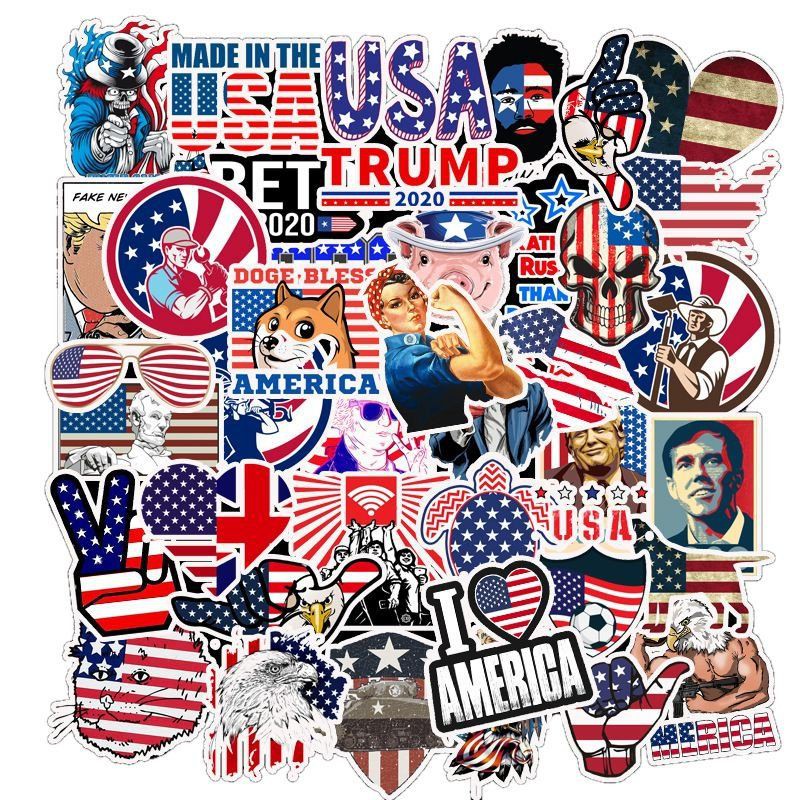10-50 hình sticker USA Mỹ decal