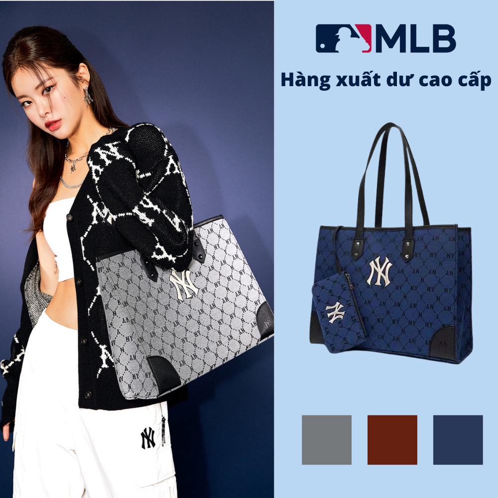Túi Tote MLB NY Monogram Jacquard Full Tag Code