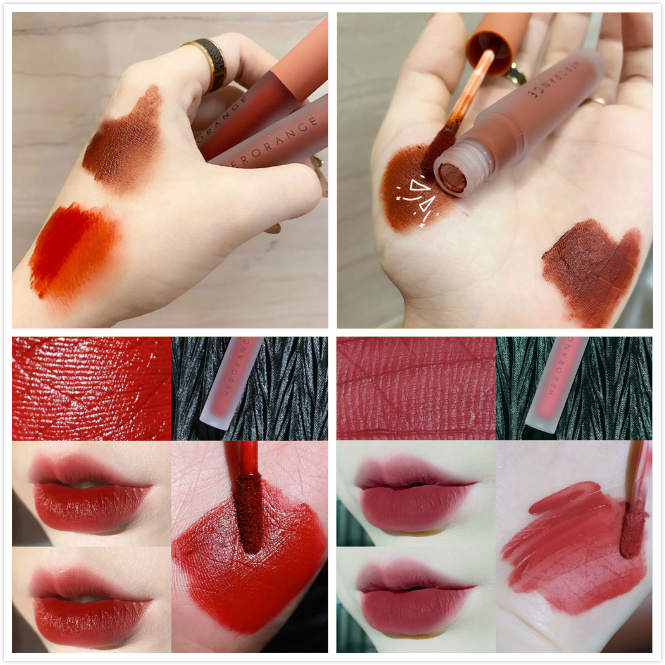 [sweet] woman fashion retro matt velvet waterproof long-lasting lip glass lipstick