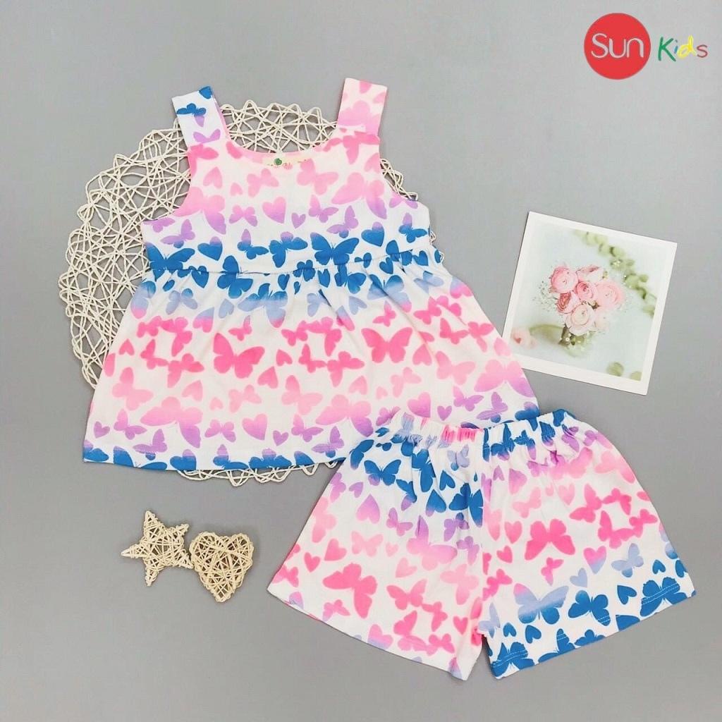 Đồ bộ thun bé gái, đồ bộ trẻ em chất cotton, có nhiều màu, size 6-10 tuổi - SUNKIDS