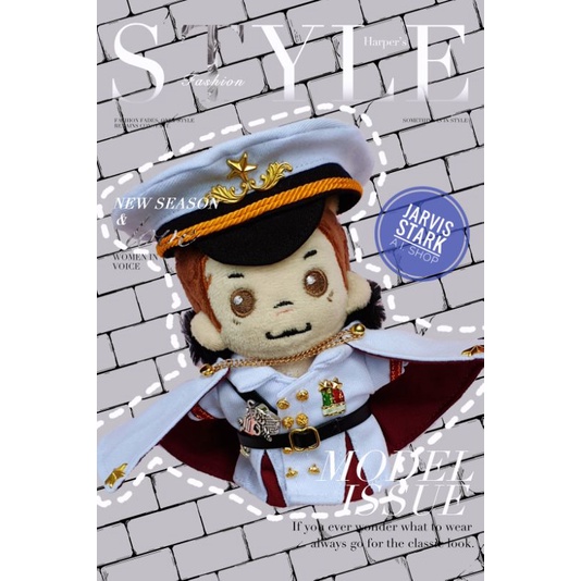 Quần áo búp bê QUÂN PHỤC TƯỚNG QUÂN DOLL 10CM