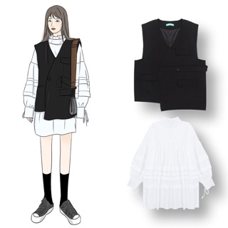 [ ORDER ] Set váy áo ulzzang có tách lẻ