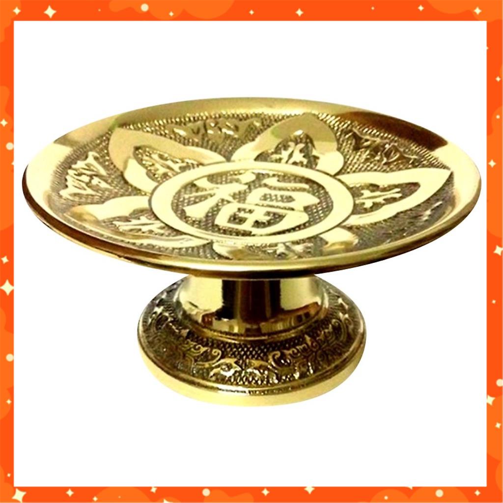 Mâm ngũ quả mâm trầu cau mâm bồng bằng đồng kích thước 13cm