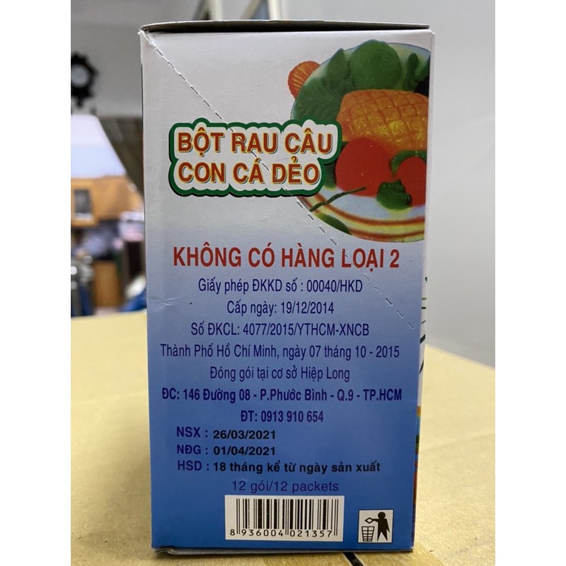 Bột thạch rau câu con cá dẻo 12g