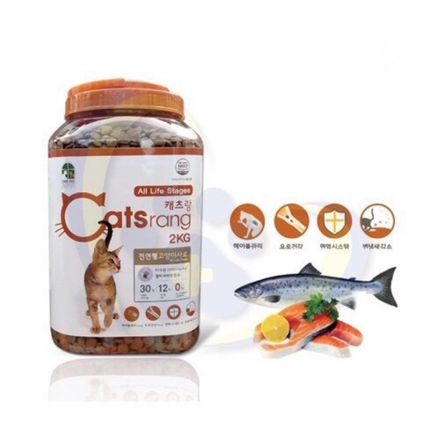Thức Ăn Hạt CATSRANG 2Kg Cho Mèo Mọi Lứa Tuổi