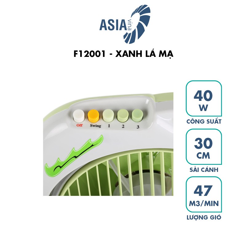 [ELHA GIFT] Quạt hộp ASIAvina F12001-LV1 Lá mạ | BigBuy360 - bigbuy360.vn
