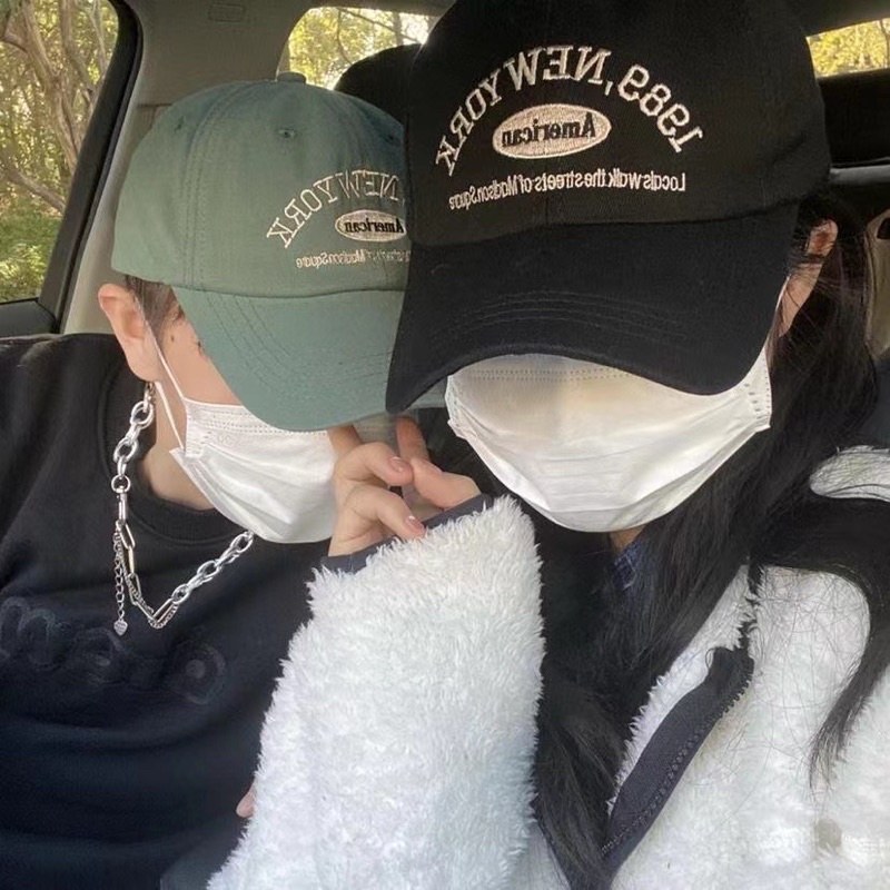 Mũ lưỡi trai cotton mềm mại in chữ 1989 thời trang mùa hè cho nam và nữ