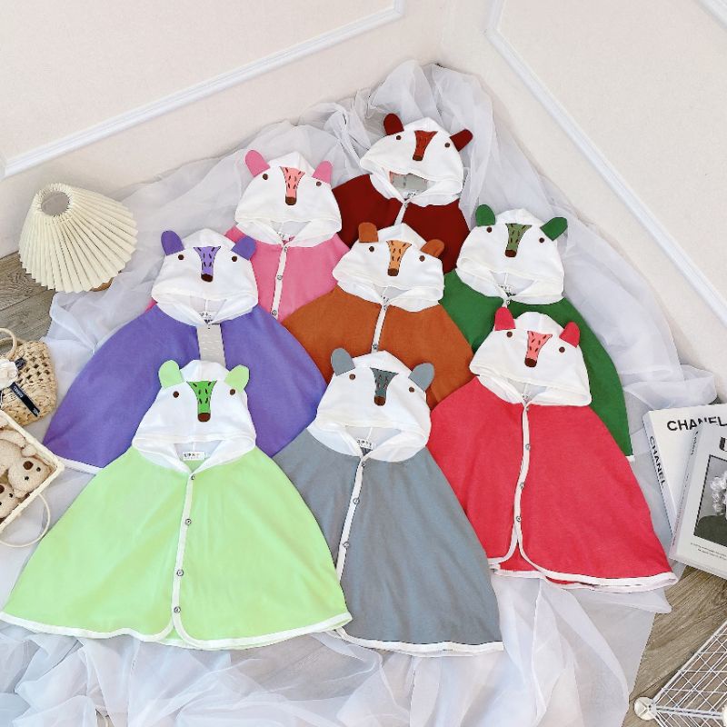 Áo Choàng Chống Nắng Gió Mùa Hè Thu, Kiểu Cánh Rơi Cho Bé 7-16kg