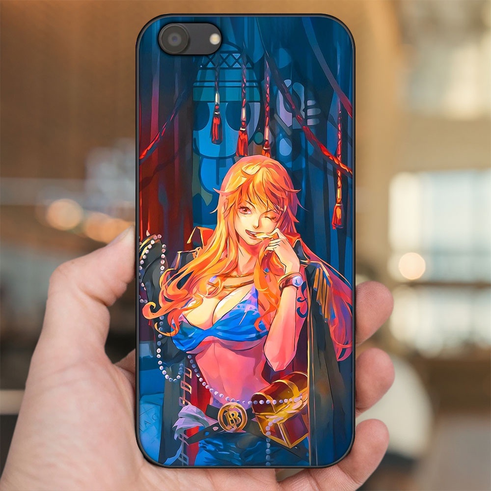 Ốp lưng Oppo A83 viền đen in hình Nami One Piece Đảo Hải Tặc