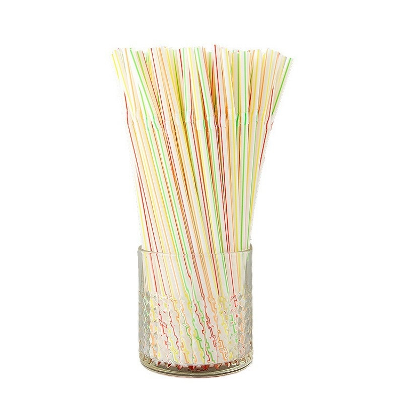 Set 100 Ống Hút Nhựa Nhiều Màu Sắc Sử Dụng Một Lần Tiện Lợi