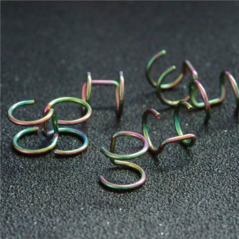 1 Khuyên Kẹp Vành Tai Không Xỏ Lỗ Bằng Thép Không Gỉ Phong Cách Hip Hop Cho Nam Và Nữ