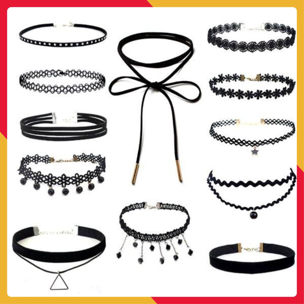 Set vòng choker 12 món