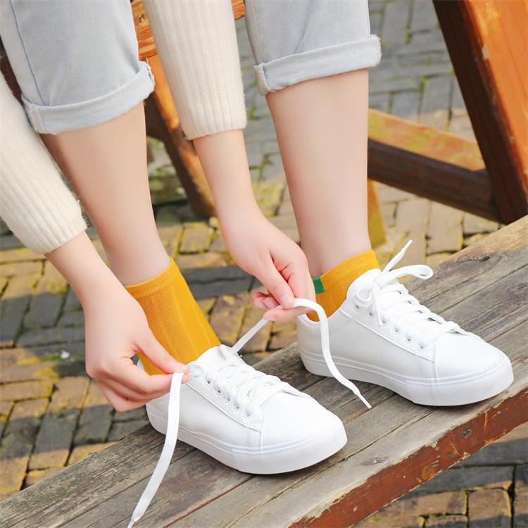 Tất vớ nữ nam cổ ngắn trắng lười dễ thương hàn quốc đẹp chân thấp nhún sọc caro đủ màu trơn đen, đỏ, vàng, xám, be
