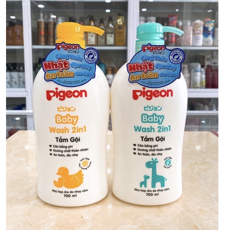 Sữa Tắm Gội Pigeon Baby Wash 2in1 700ml (Chính Hãng)