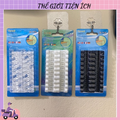 [VỈ 20C KEO 3M MỚI] Nẹp Cố Định Dây Điện Kẹp Giữ Cáp Sạc Nẹp Dây Điện Chống Rối 88068 THẾ GIỚI TIỆN ÍCH