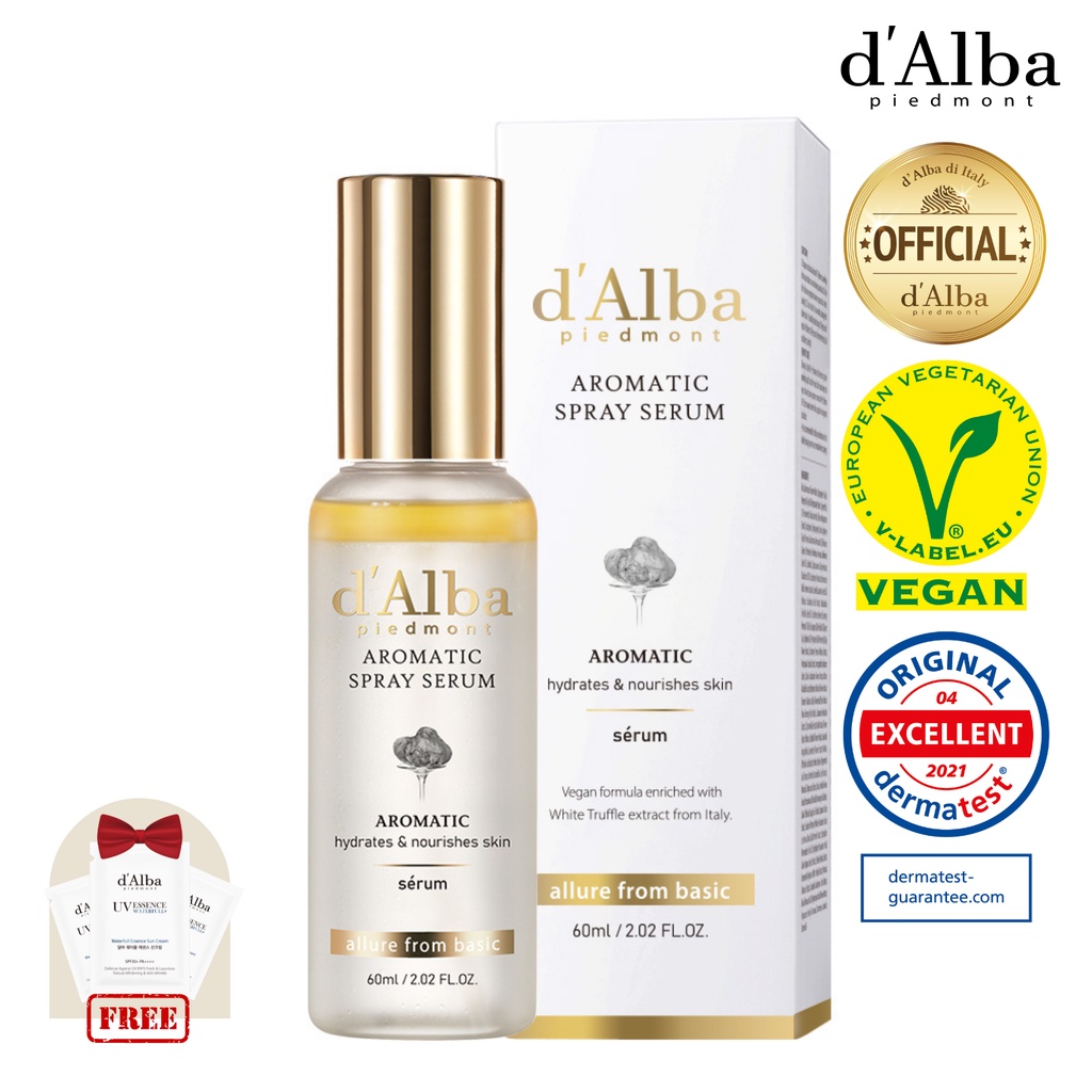 [d'Alba Official] Serum dạng xịt thuần chay cấp ẩm và nuôi dưỡng da Aromatic Spray Serum 60ml