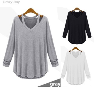 Áo Thun Nữ Tay Dài Cổ Chữ V Thời Trang Quyến Rũ áo rút áo tiểu thư áo bigsize sơmi nữ áo sơmi nữ áo lụa áo trắng áo đùi