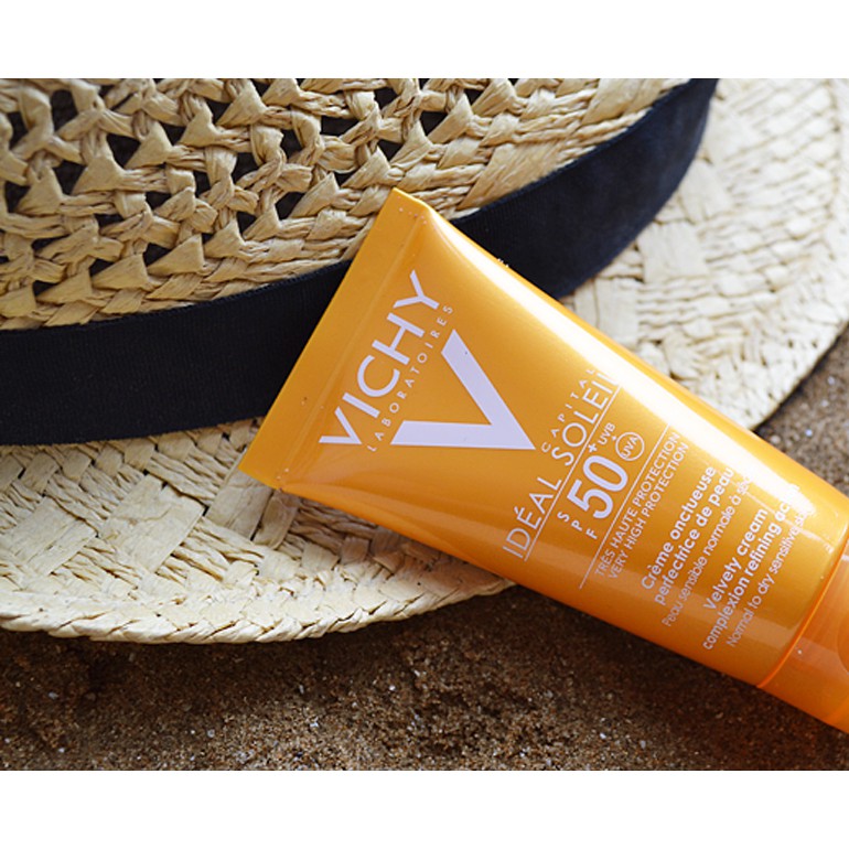 Kem Chống Nắng Bảo Vệ Da, Chống Lão Hóa Vichy Ideal Soleil Velvety Face Sun Cream SPF 50+ 50ml - Pháp Chính Hãng