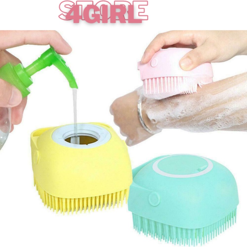 Bông tắm gội tạo bọt sillicon gai có ngăn chứa xà phòng Store4girls
