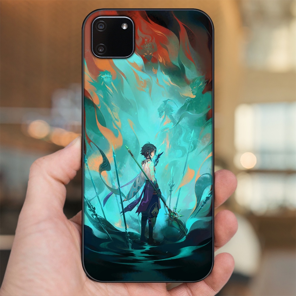 Ốp lưng Realme C11 2020 viền đen in hình Xiao Genshin Impact