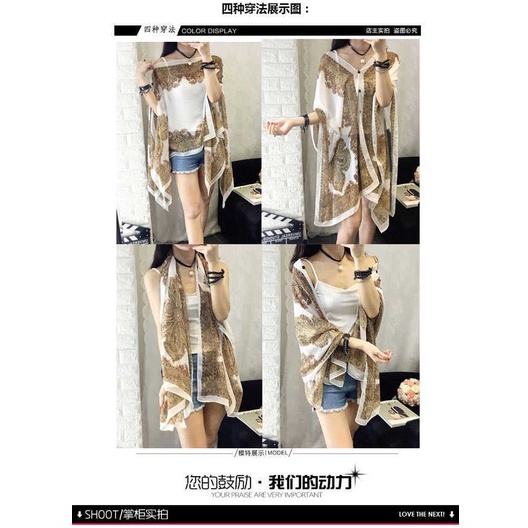 Khăn Quàng Cổ Chiffon Chống Nắng Thời Trang Mùa Hè Cho Nữ