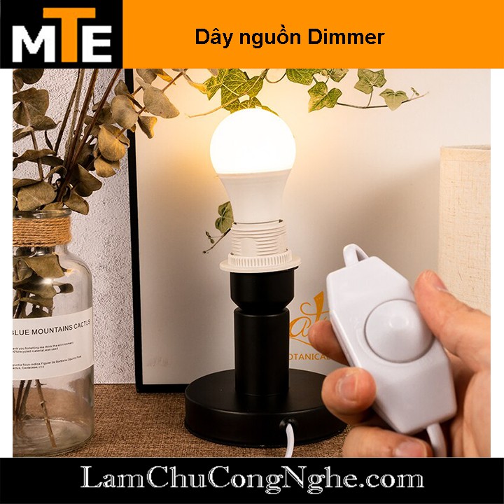 Dây nguồn dimmer 220V thay đổi độ sáng đèn xông tinh dầu, đèn sợi đốt