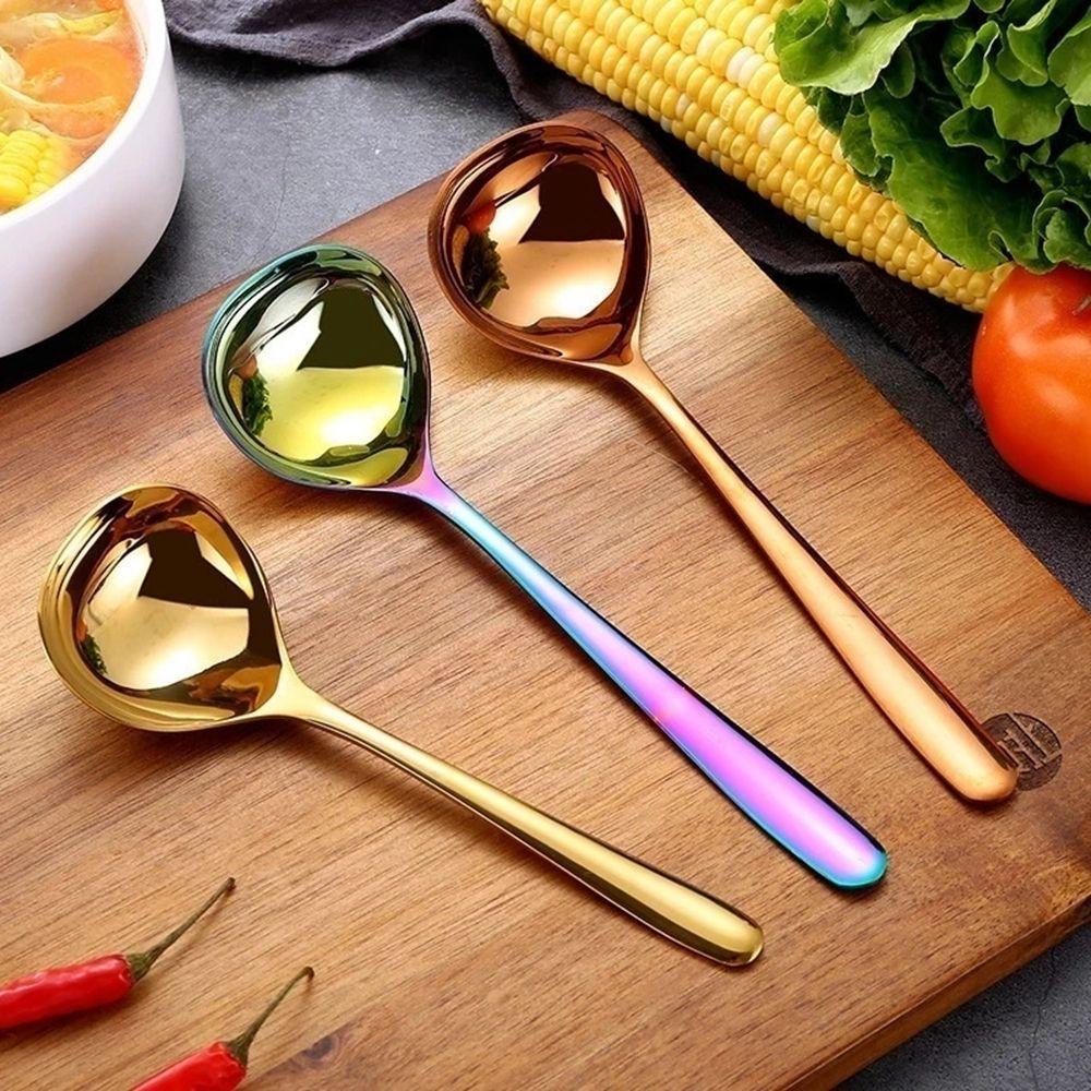 YIYU Muỗng Múc Canh Bằng Thép Không Gỉ Sang Trọng