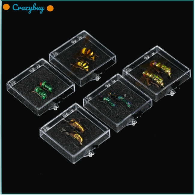 Cr Set 2 Mồi Câu Cá Giả Côn Trùng Bằng Thép Carbon