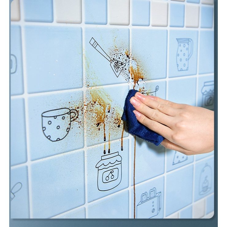 Giấy dán bếp tráng nhôm chịu nhiệt khổ 2,5m, decal dán tường bếp chống dầu mỡ