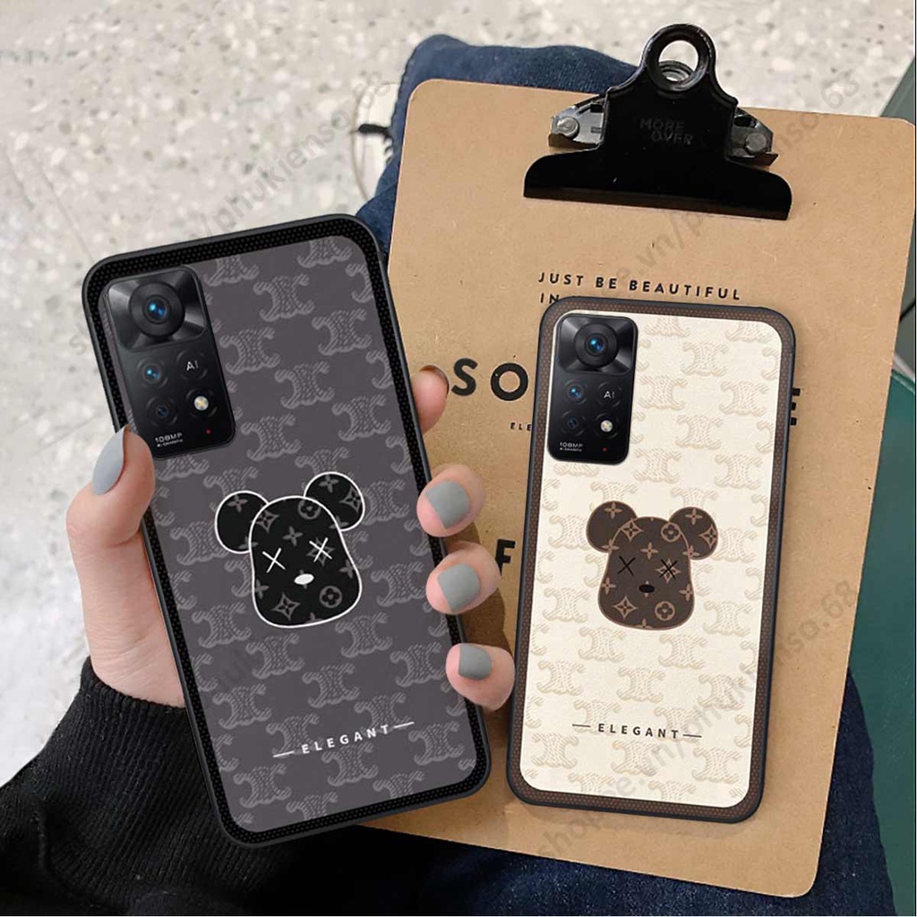 Ốp lưng điện thoại Xiaomi Redmi Note 11 4G / Note 11S /Note 11 Pro 5G elegant, gấu be@rbrick cao cấp, vỏ ốp rẻ đẹp