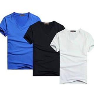 Bộ 3 áo thun nam body cổ tim vải dày mịn, thoáng mát