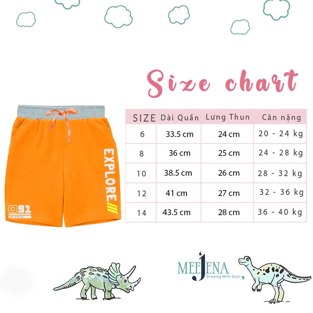 Quần Bé Trai MEEJENA cho bé từ 20 - 40 Kg - Vải Chân Cua - 1068