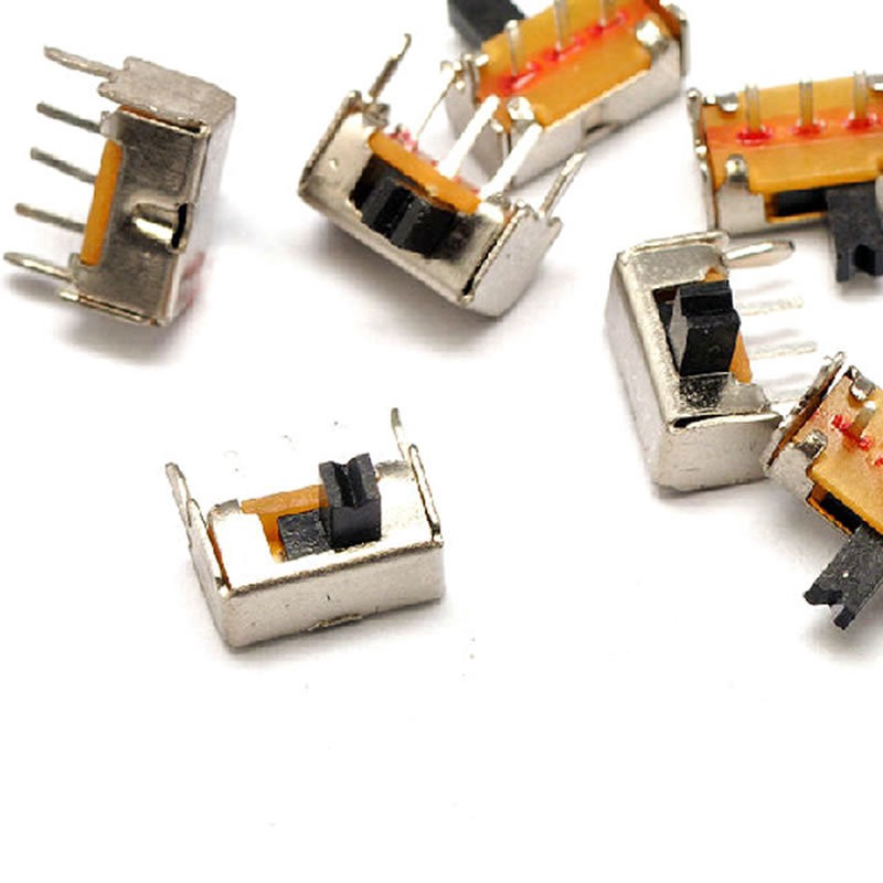 Bộ 50 công tắc trượt SPDT 3 chân PCB 2 vị trí 1P2T tay nắm bên 3 mm SK12D07VG3