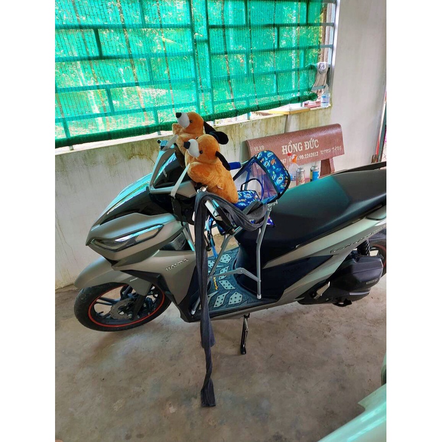 (freeship) Ghế ngồi xe máy Vario cho bé , ghế ga xếp gấp gọn