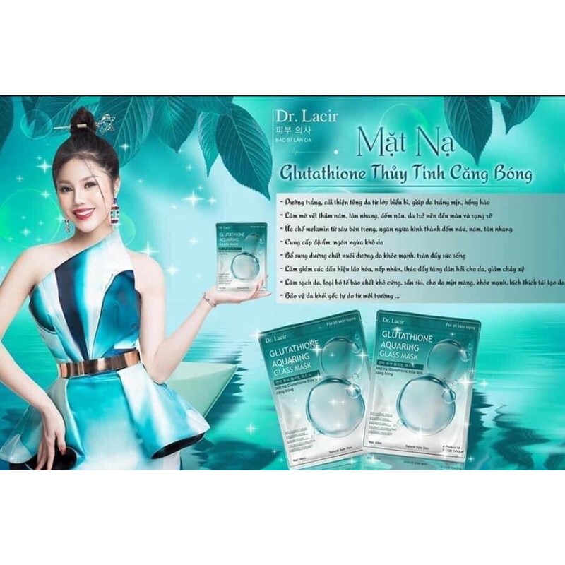 [6 miếng] Mặt Nạ Thuỷ Tinh Căng Bóng Glutathione Lamer Dr.Lacir (cam kết hàng công ty)