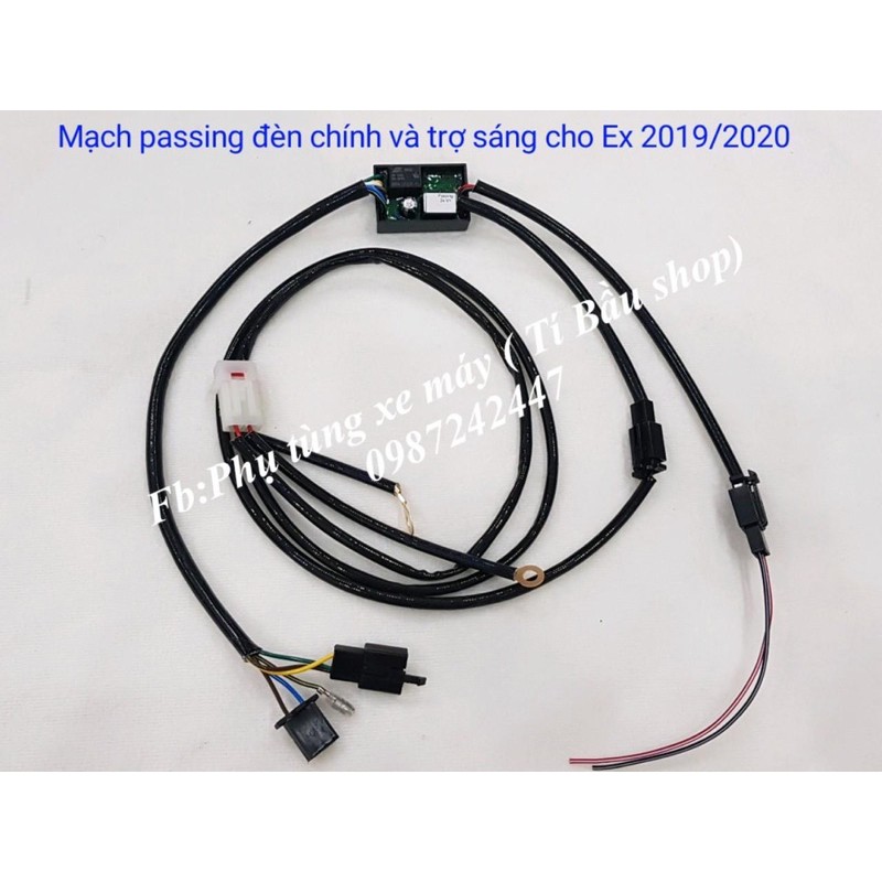 Mạch passing đèn chính và trợ sáng cho EX 2019  trên nút passing zin của xe
