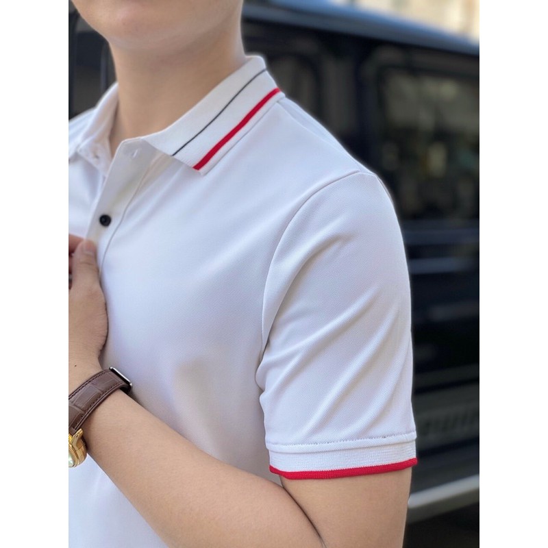 [Video Thật]Áo Thun Nam Trơn Vải Cá Sấu Cotton Cao cấp Ngắn Tay Cổ Bẻ Phối Viền, Áo Phông Nam TT PoLo Mát Mịn 50_90kg | BigBuy360 - bigbuy360.vn