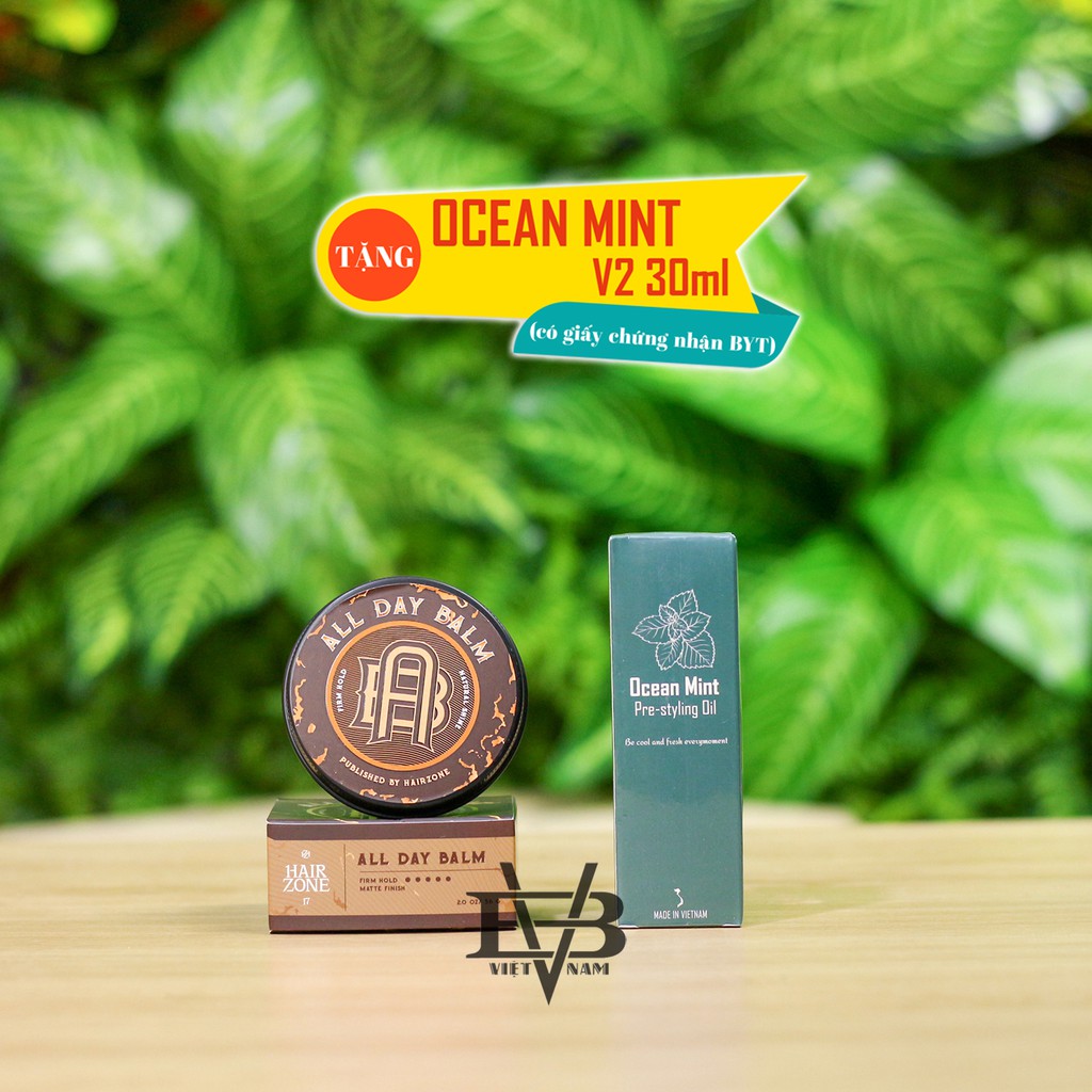 Sáp vuốt tóc ALL DAY BALM Hairzone - Anh em với Original Clay 2022 + Tặng Pre Styling Ocean Mint 30ml V2
