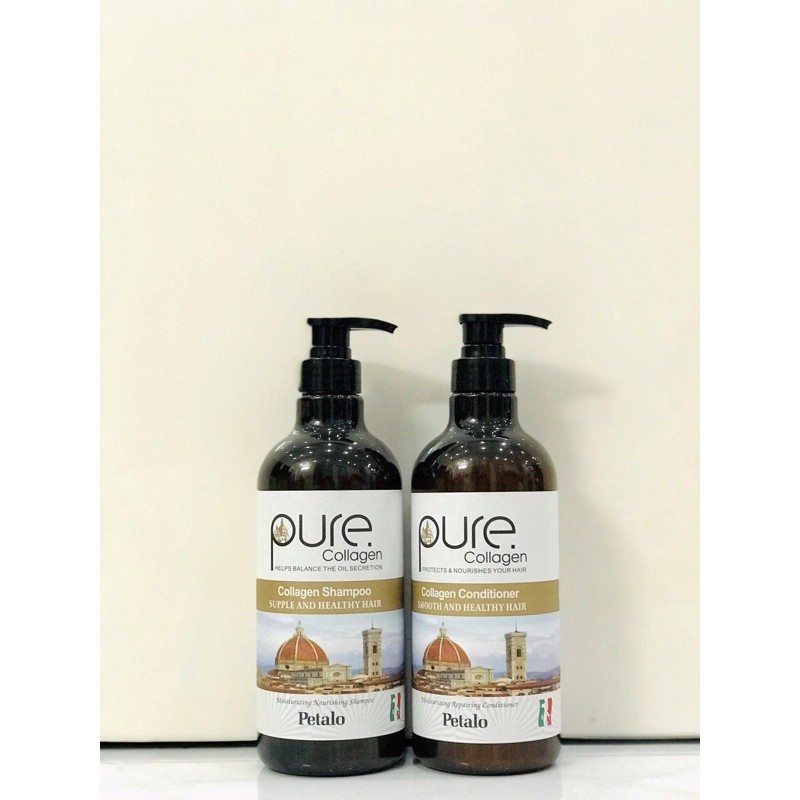 Dầu Gội Và Dầu Xả Chính Hãng PETALO PURE COLLAGEN Ý 850ML